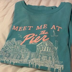 Vineyard Vines Teal and Pink Kids Short Sleeve Tee